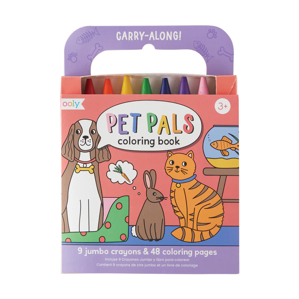 Ooly Carry Along Coloring Book - Pet Pals